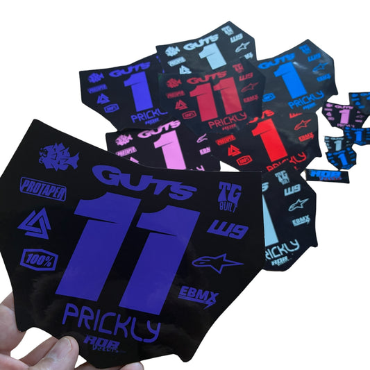 MotoCutz Plate Decal 👉 Choose Number & Color — 11 Logo Design