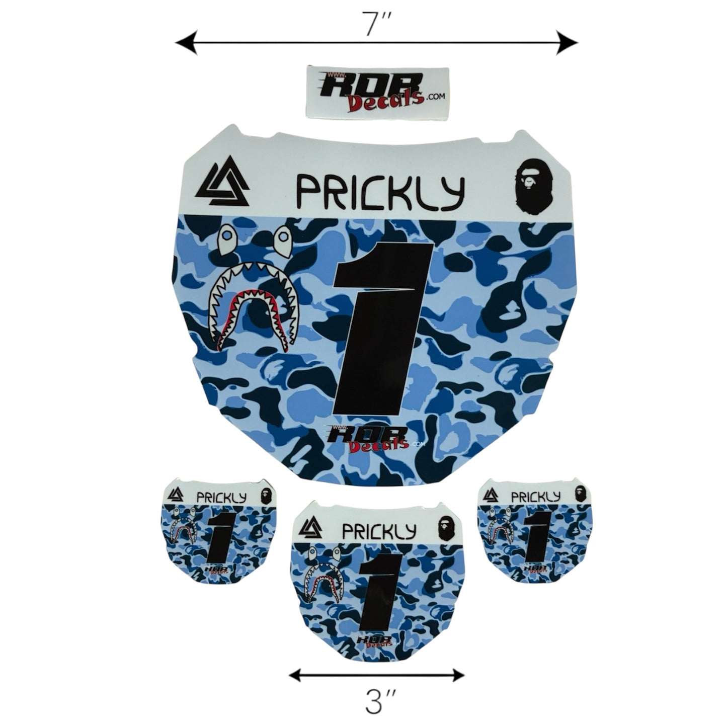 ODI Plate Decal — Blue Designer Camo