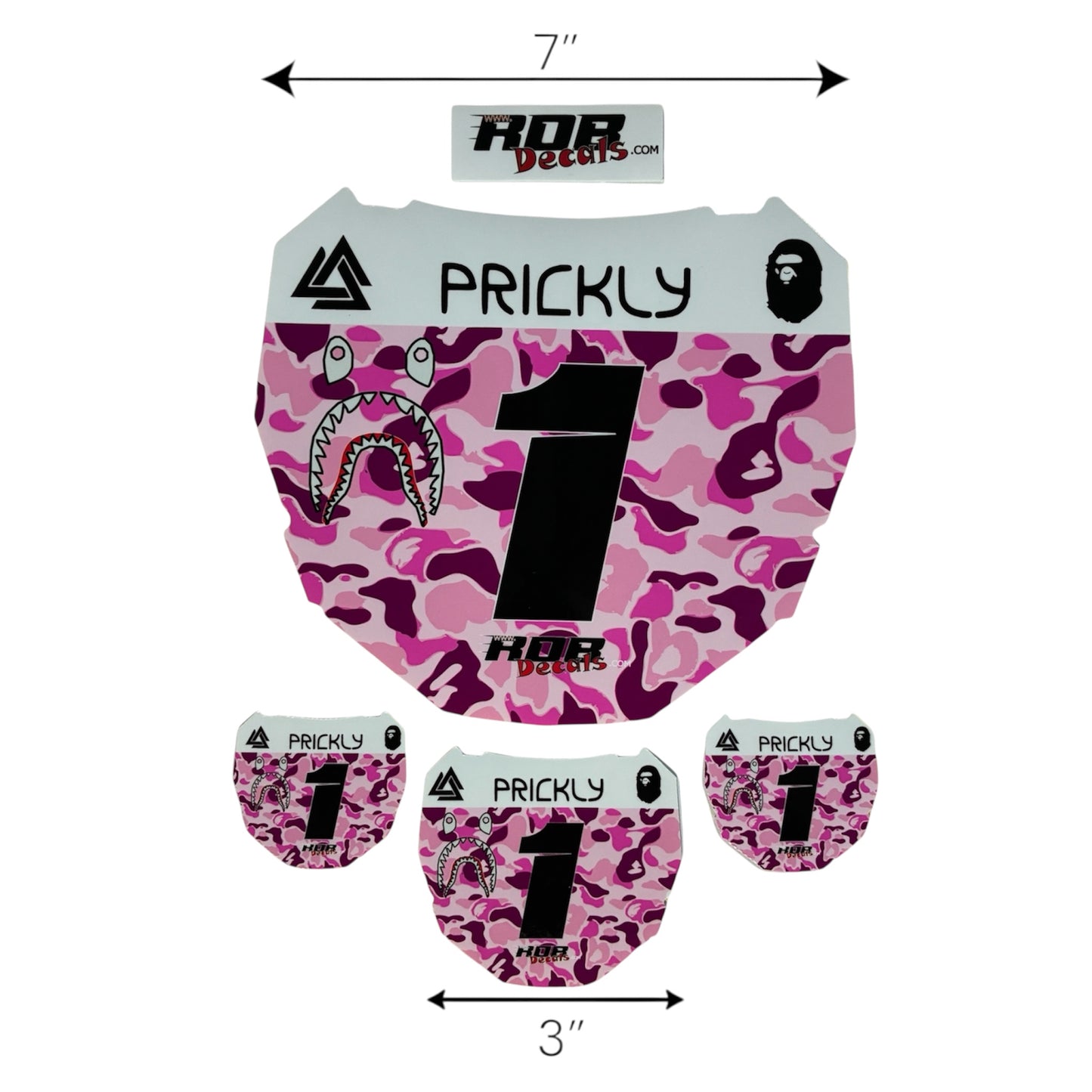 ODI Plate Decal — Pink Designer Camo