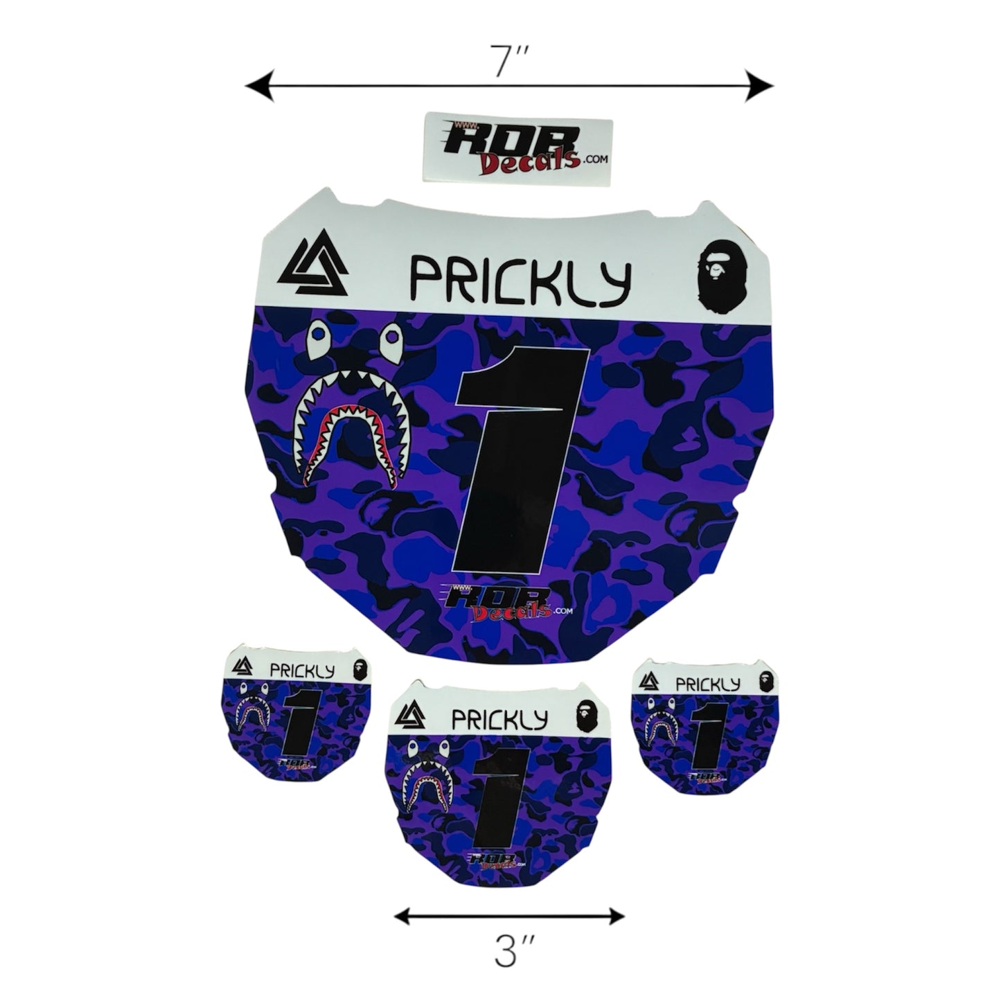 ODI Plate Decal — Purple/ Blue Designer Camo