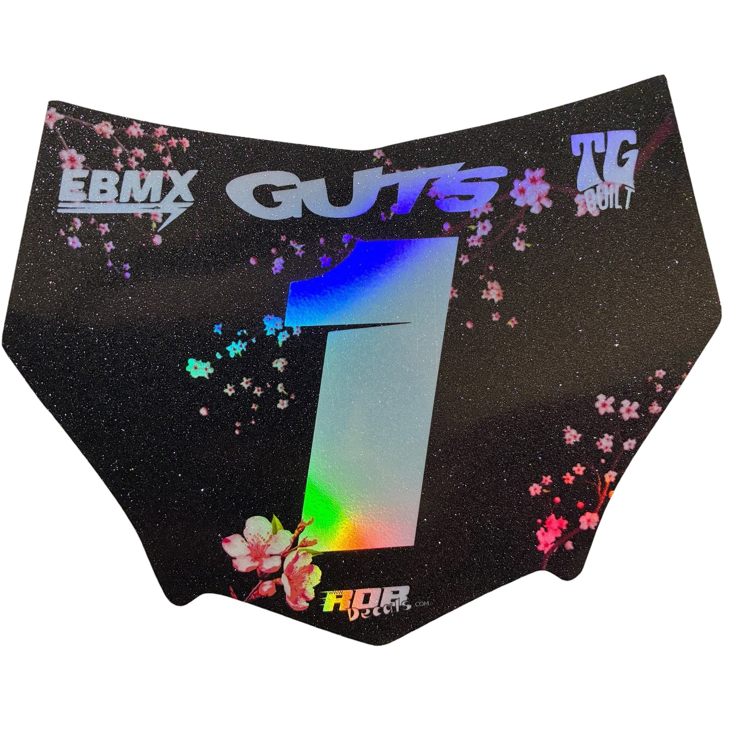 MotoCutz Plate Decal β Pink Cherry Blossom