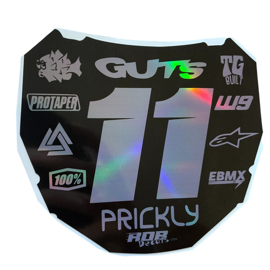ODI Plate Decal — 11 Logo — Metalic Gray