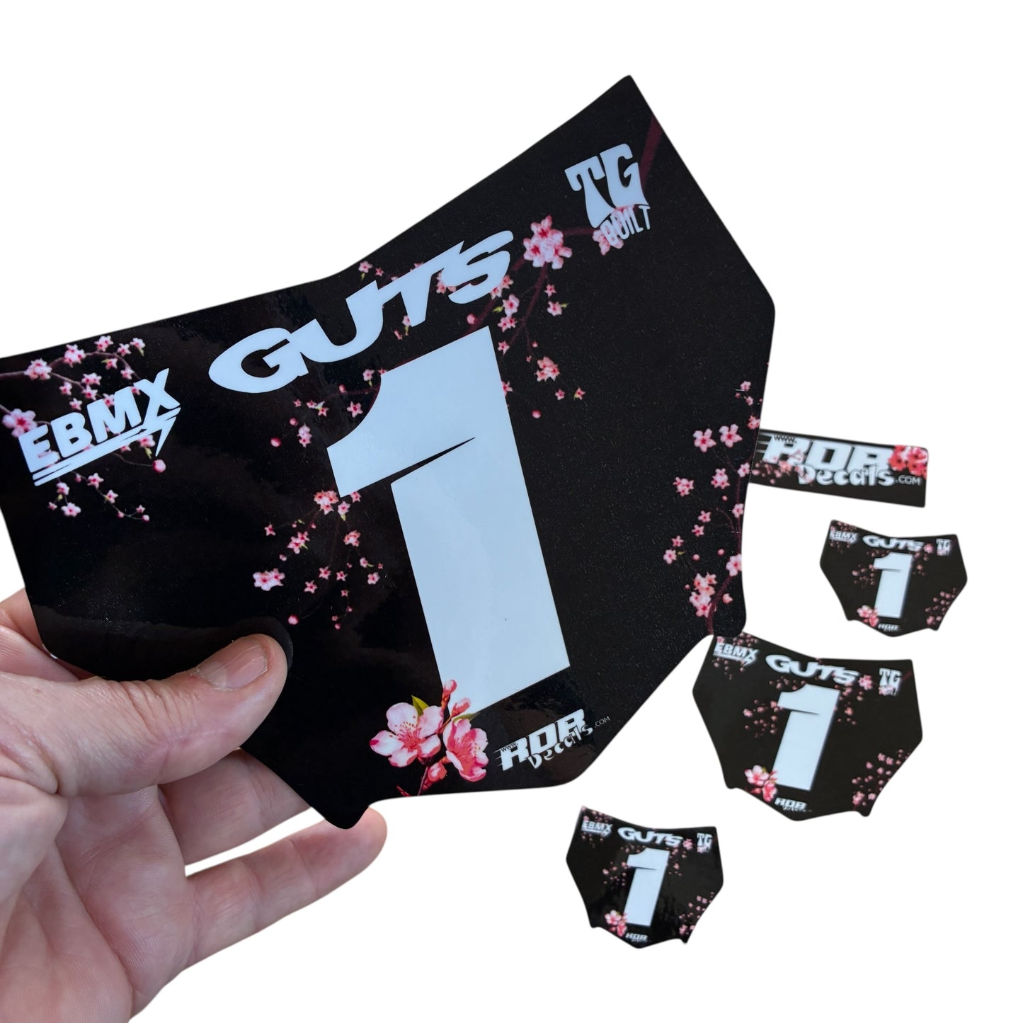 MotoCutz Plate Decal — Cherry Blossom