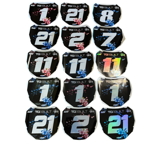 ODI Plate Decal 👉 Choose Number & Color — Cherry Blossom