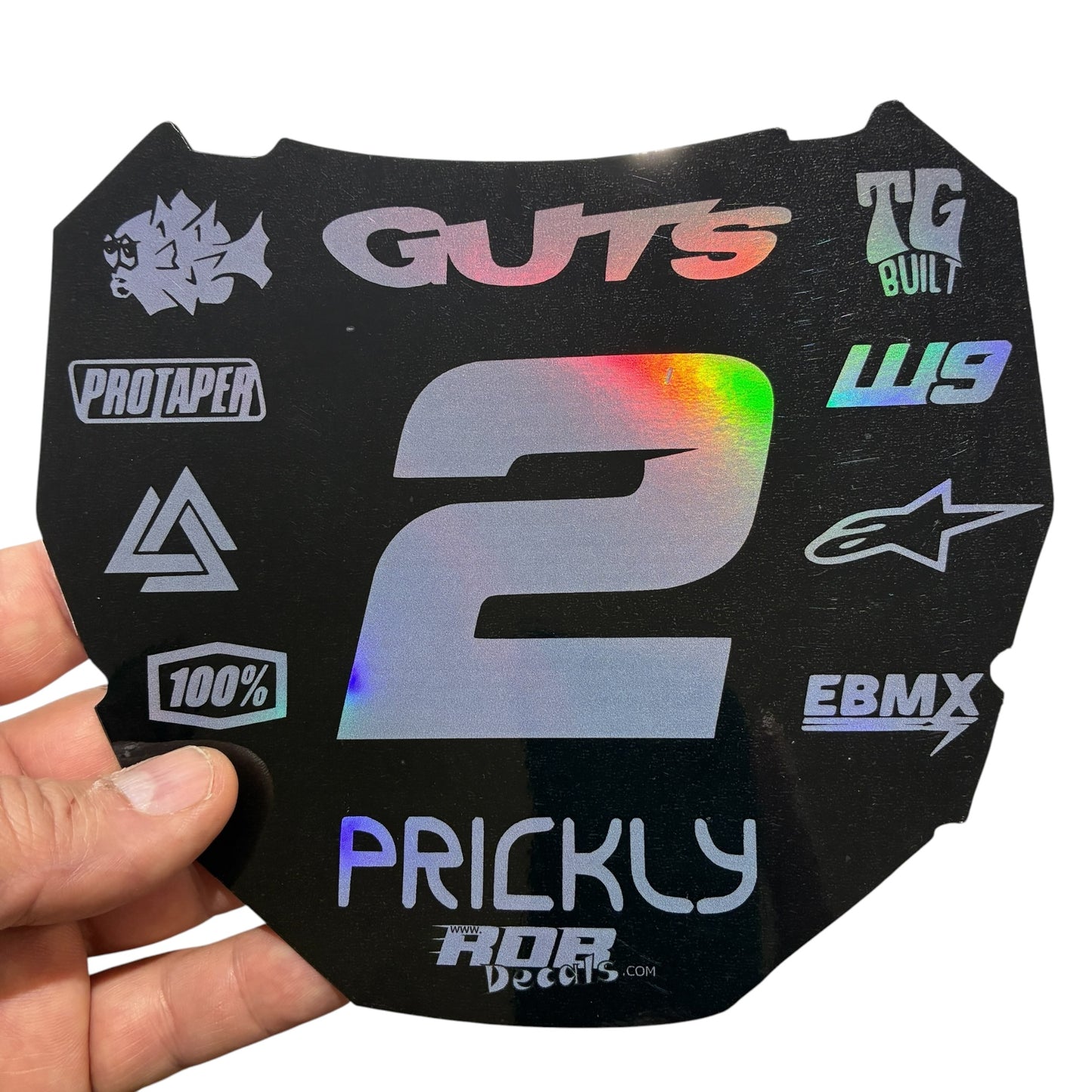 ODI Plate Decal — 11 Logo — Metalic Gray