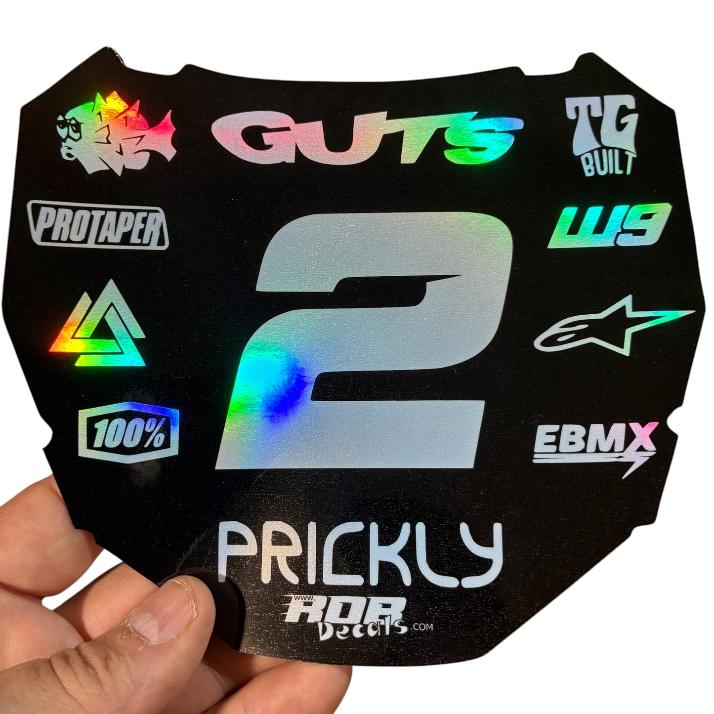 ODI Plate Decal — 11 Logo (Holographic Chrome)