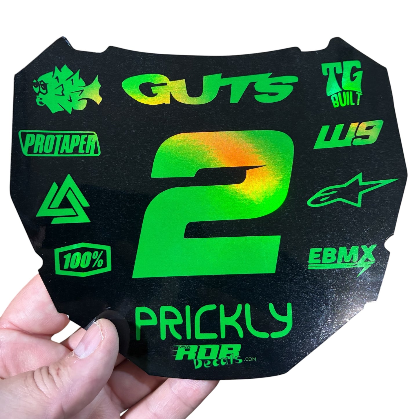 ODI Plate Decal — 11 Logo — Metalic Green