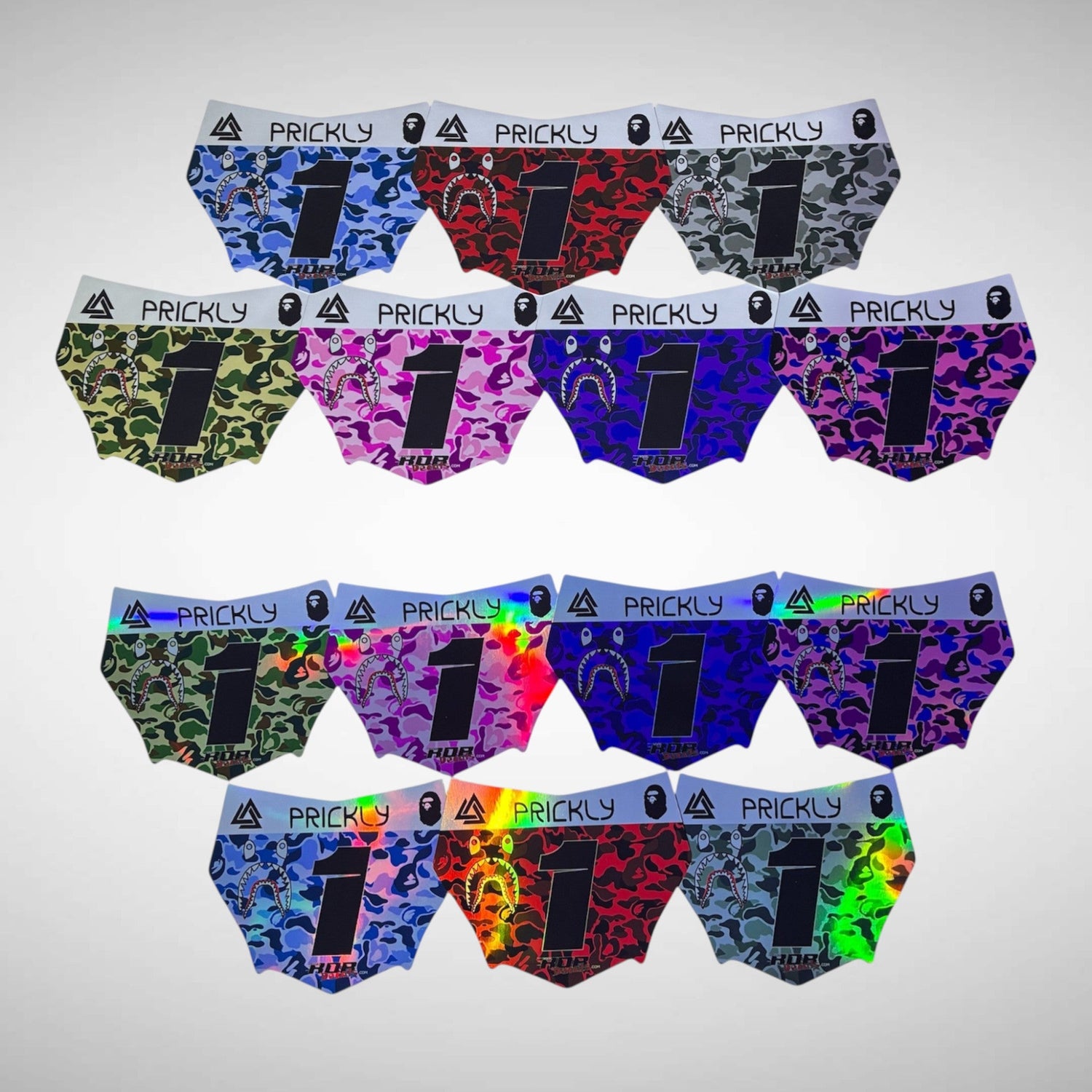 Motocutz  Plate Decal Collection.  5-Logo Designer Camo