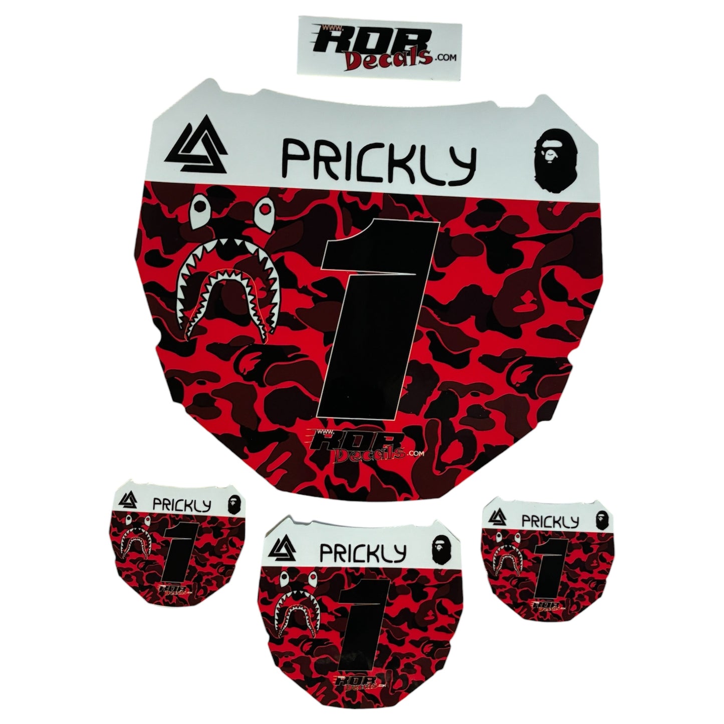 ODI Plate Decal — Red Designer Camo