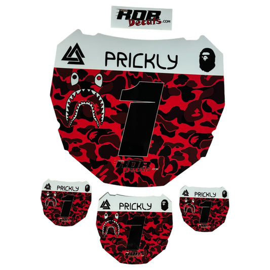 ODI Plate Decal — Red Designer Camo