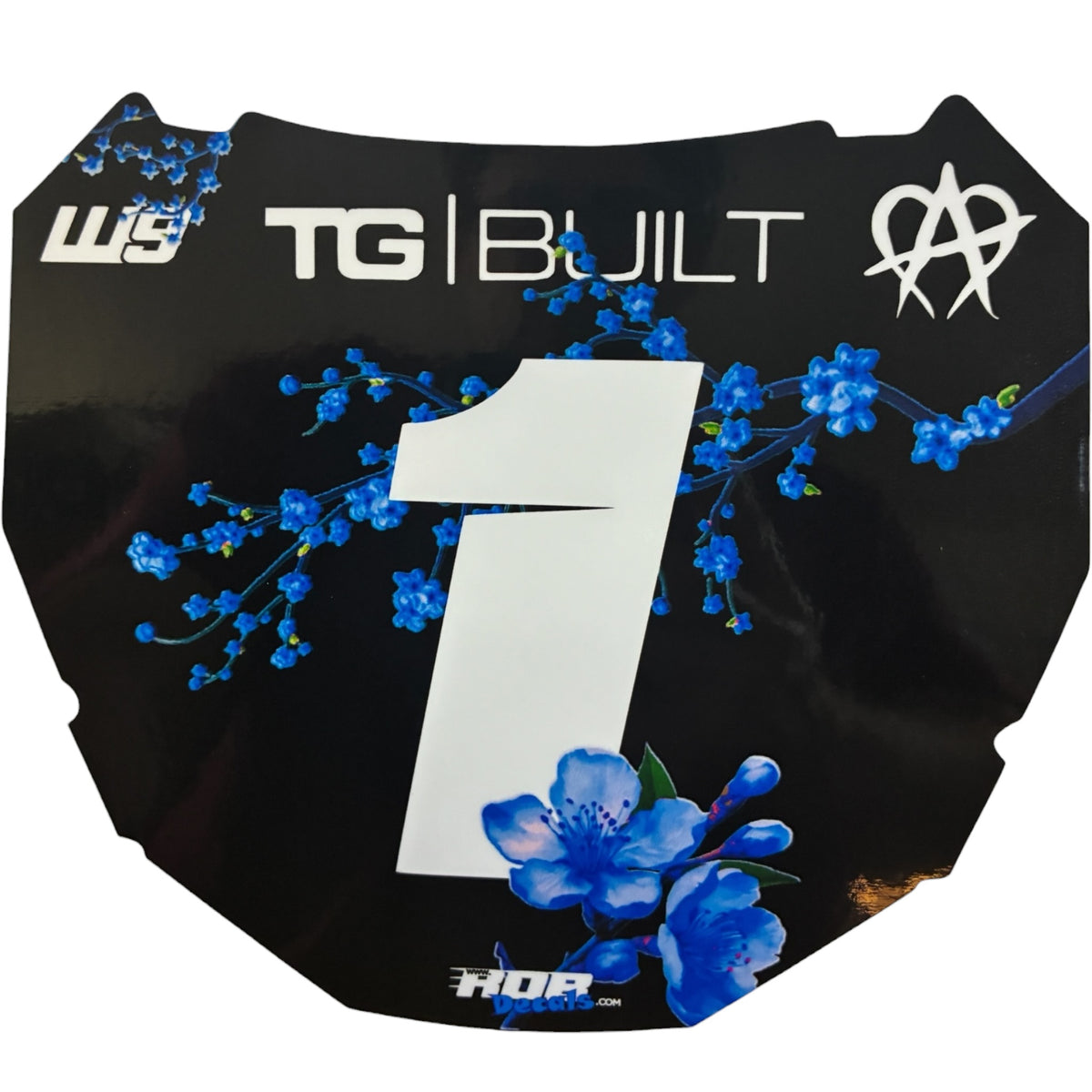 ODI Plate Decals — Blue Cherry Blossom