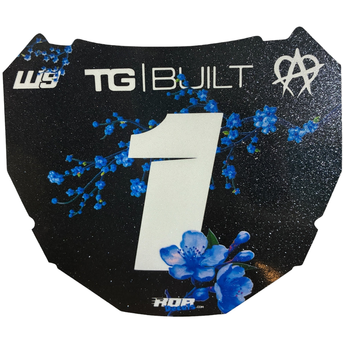 ODI Plate Decals — Blue Cherry Blossom