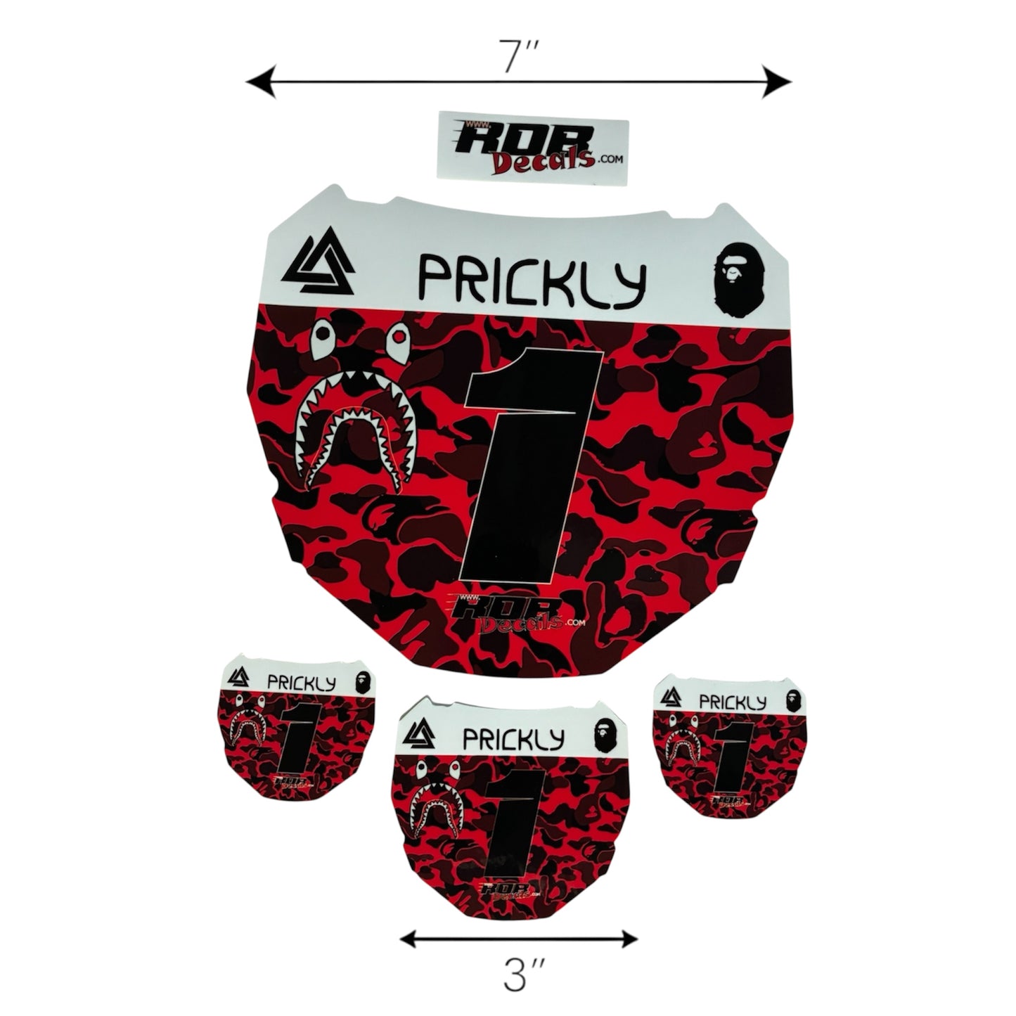 ODI Plate Decal — Red Designer Camo