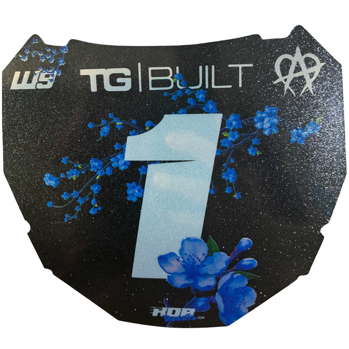 ODI Plate Decals — Blue Cherry Blossom
