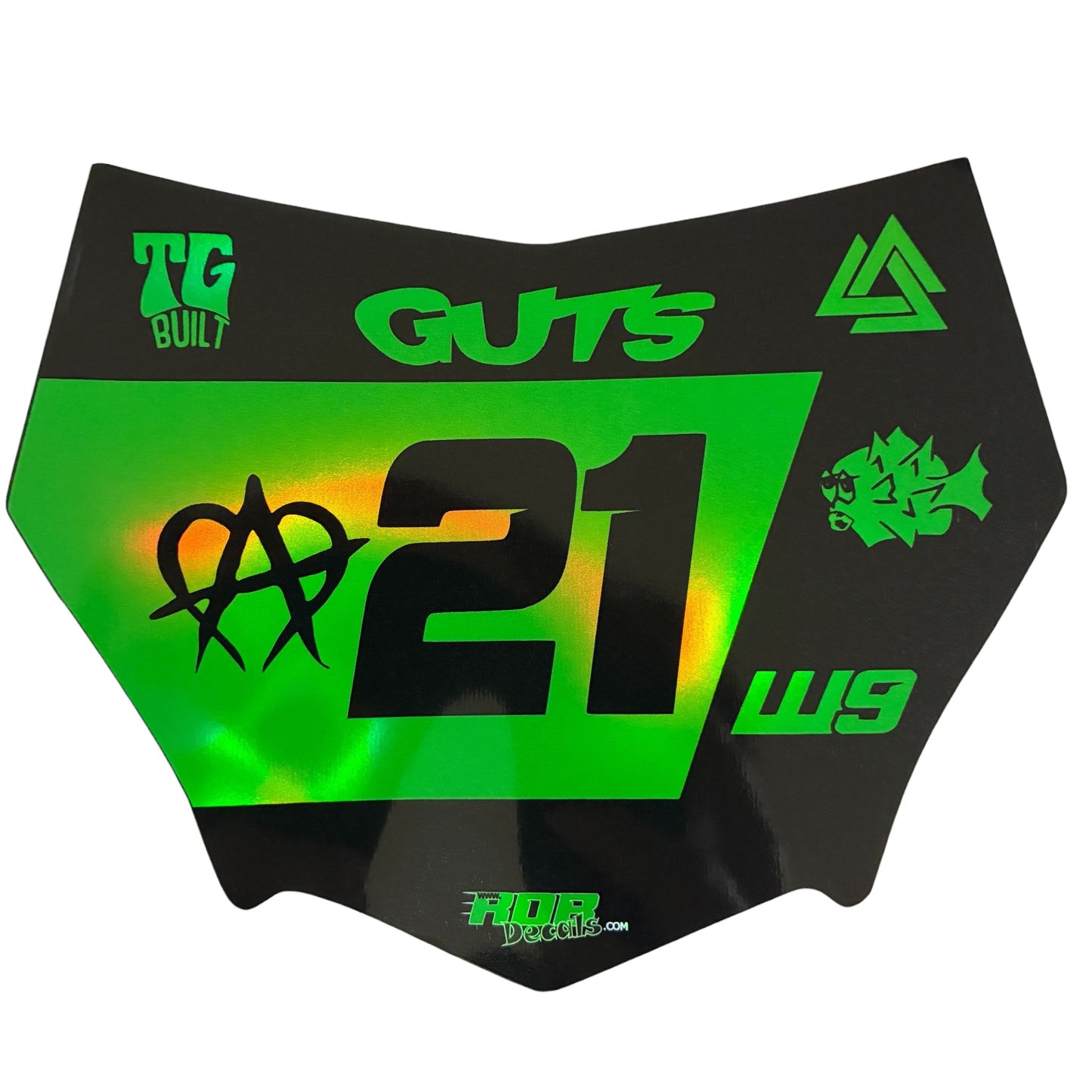 MotoCutz Plate Decals — 7 Logo Design