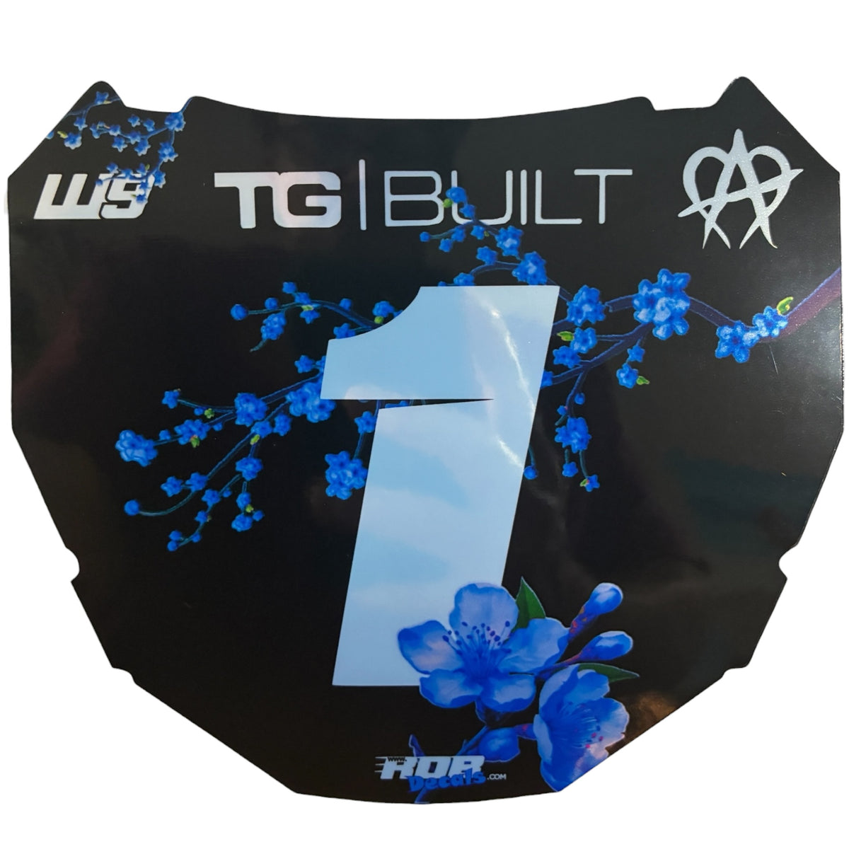 ODI Plate Decals — Blue Cherry Blossom
