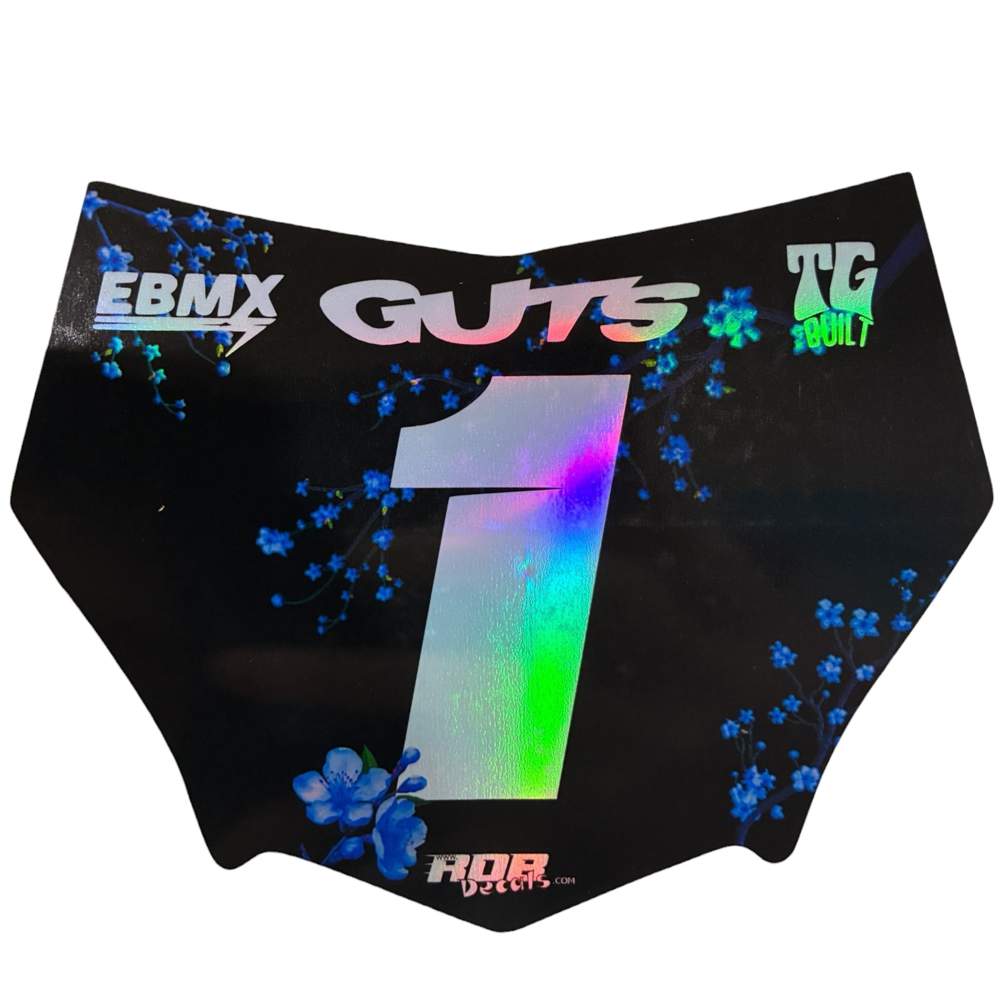 MotoCutz Plate Decals — Blue Cherry Blossom – RDB Decals