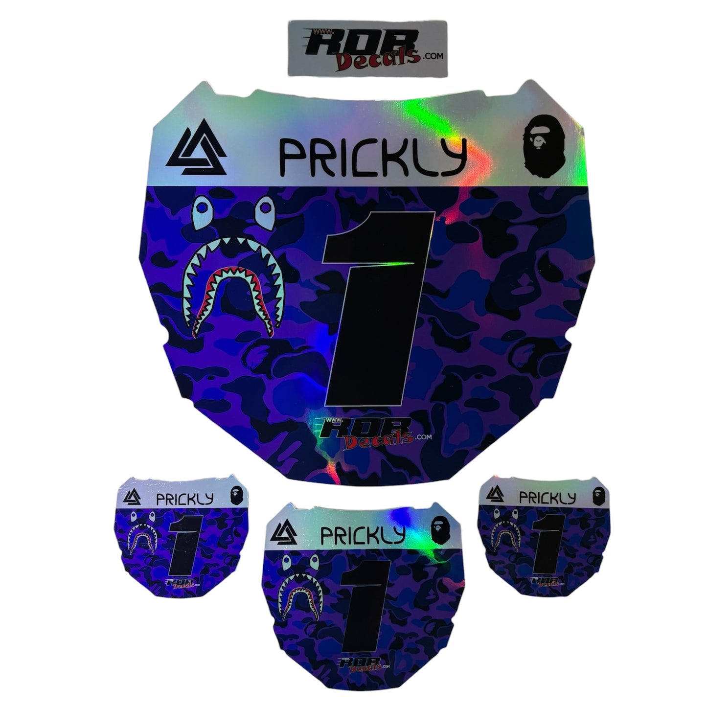 ODI Plate Decal — Purple/ Blue Designer Camo (Holographic Chrome)