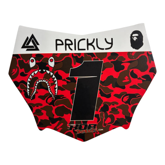 MotoCutz Plate Decal — Red Designer Camo
