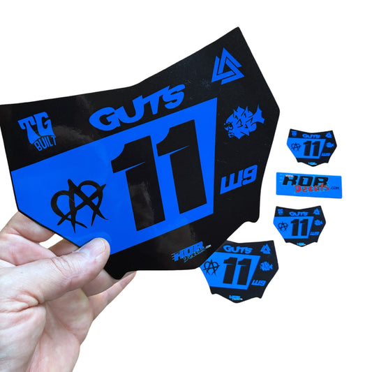 MotoCutz Plate Decal 👉 Choose Number & Color  — 7 Logo Design
