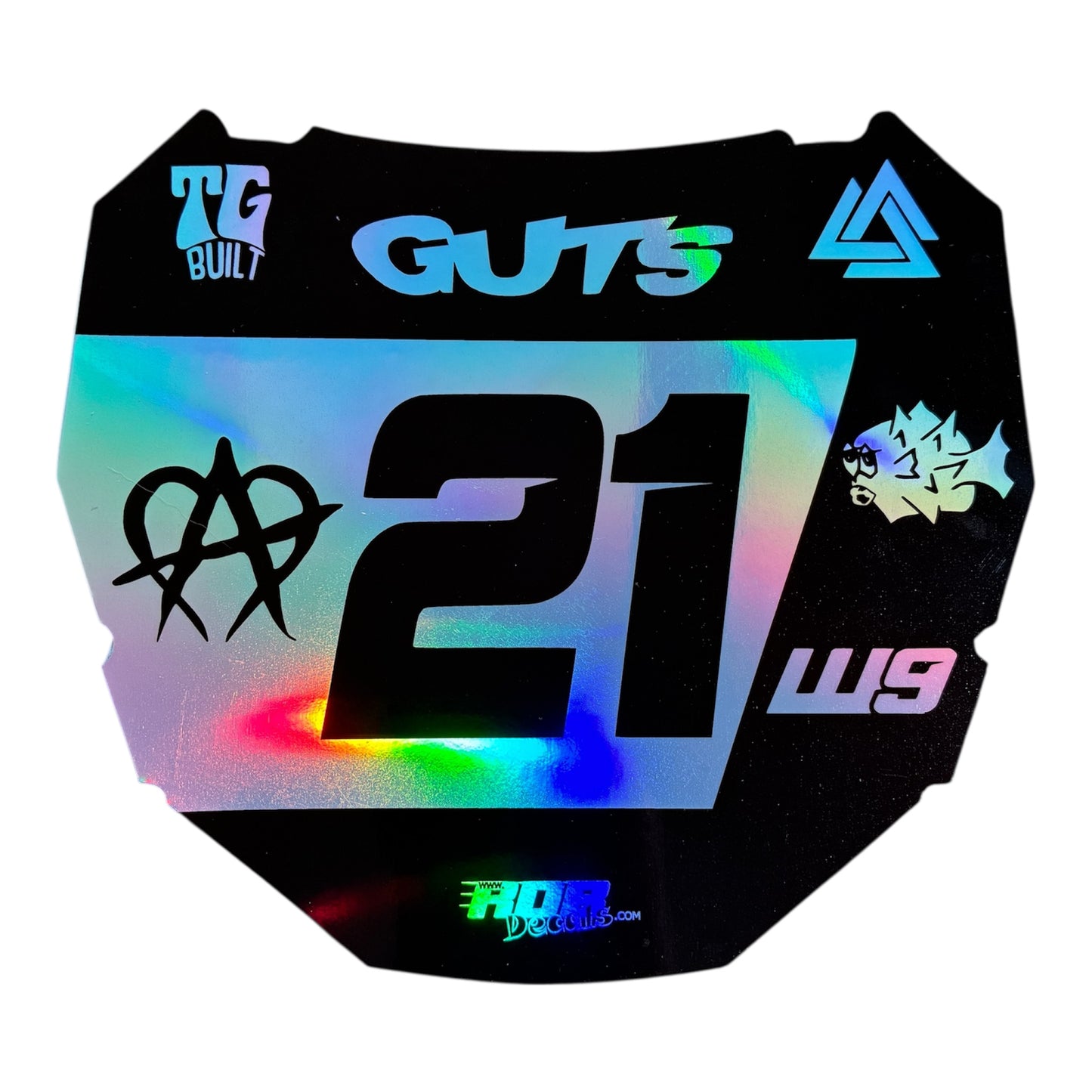 ODI Plate Decal 👉 Choose Number & Color  — 7 Logo Design
