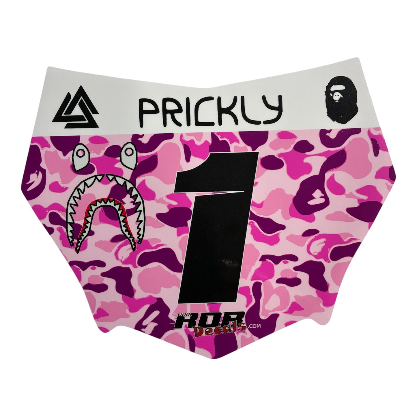 MotoCutz Plate Decal — Pink Designer Camo