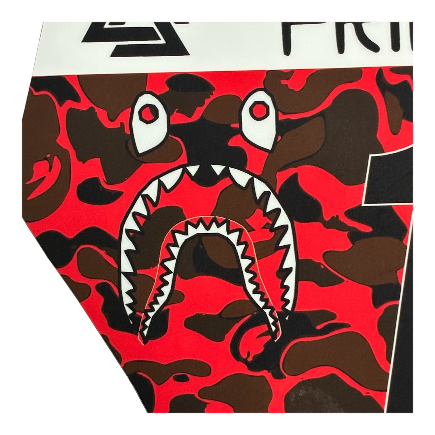 MotoCutz Plate Decal — Red Designer Camo