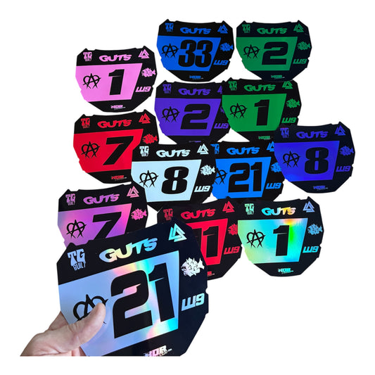 👉Choose Number & Color   ODI Style Front Number Plate Decals — 7 Logo Design