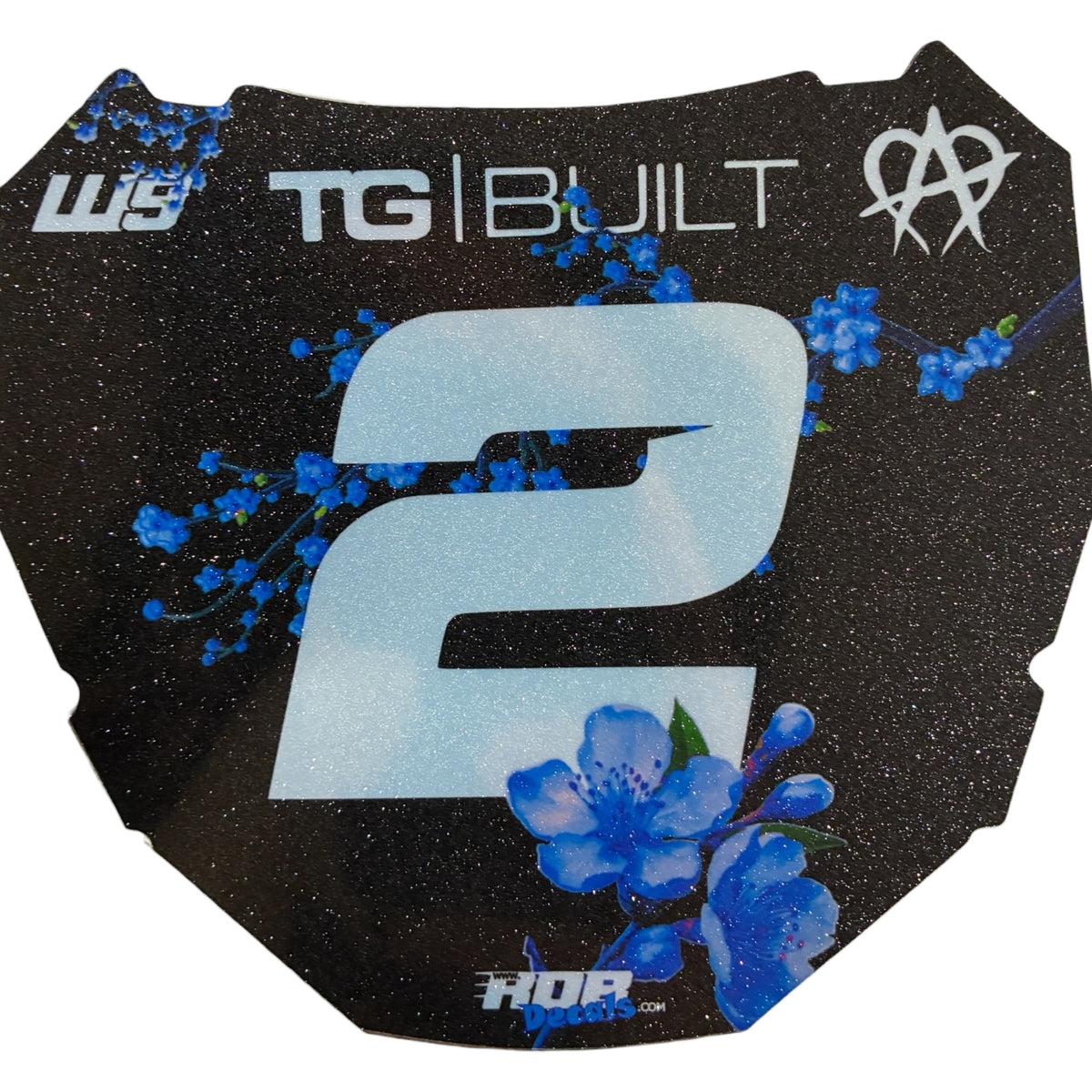 ODI Plate Decals — Blue Cherry Blossom