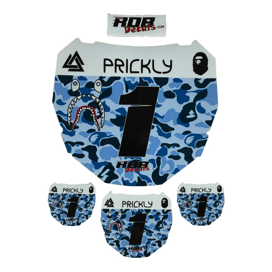 ODI Plate Decal — Blue Designer Camo