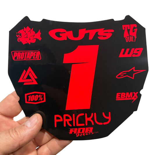 ODI Plate Decal — 11-Logos — Red