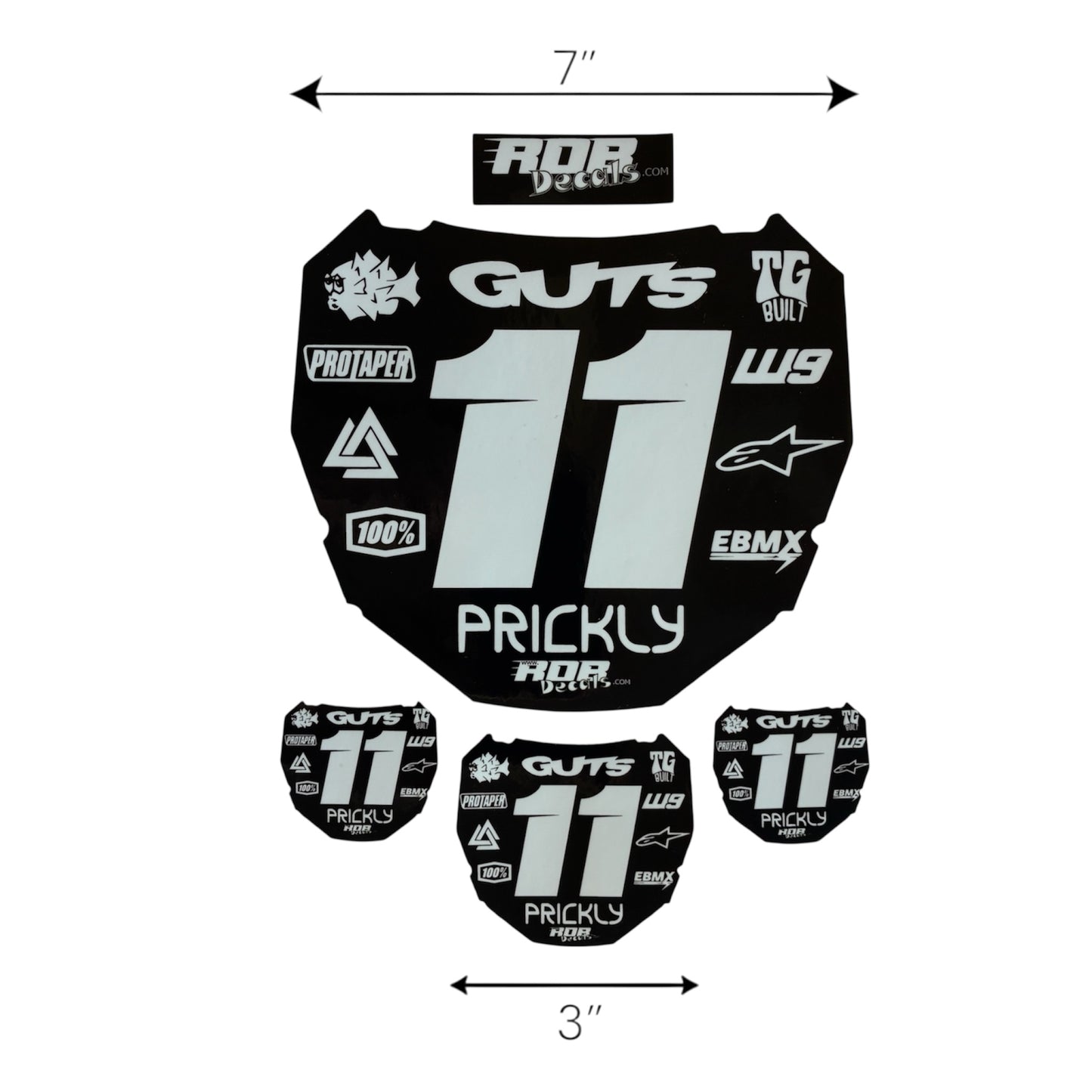 ODI Plate Decal — 11 Logo — White