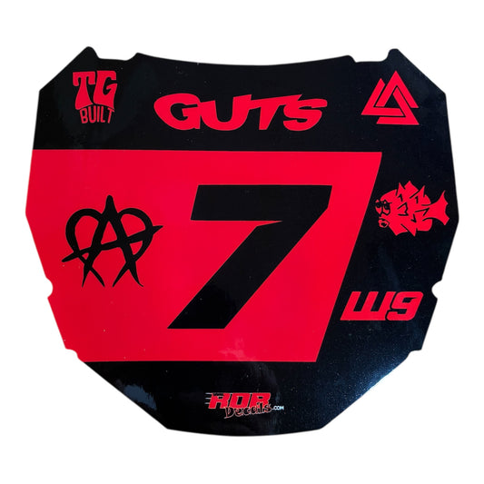 👉Choose Number & Color   ODI Style Front Number Plate Decals — 7 Logo Design