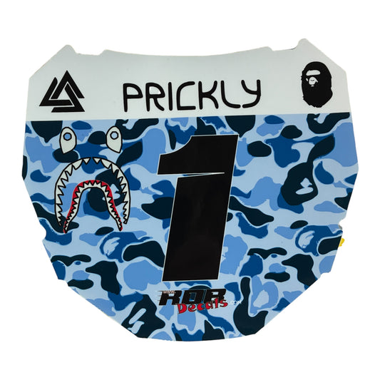 ODI Plate Decal — Blue Designer Camo