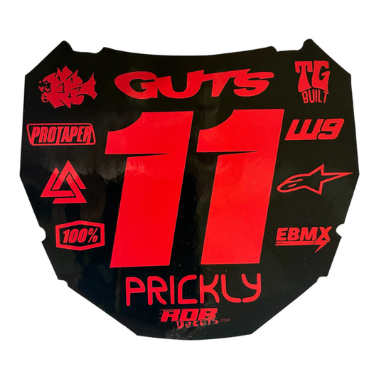 ODI Plate Decal — 11-Logos — Red