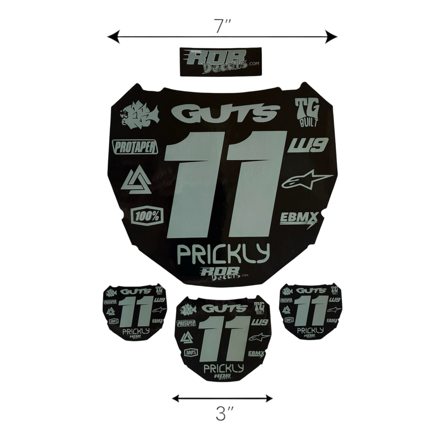 ODI Plate Decal — 11 Logo — Gray