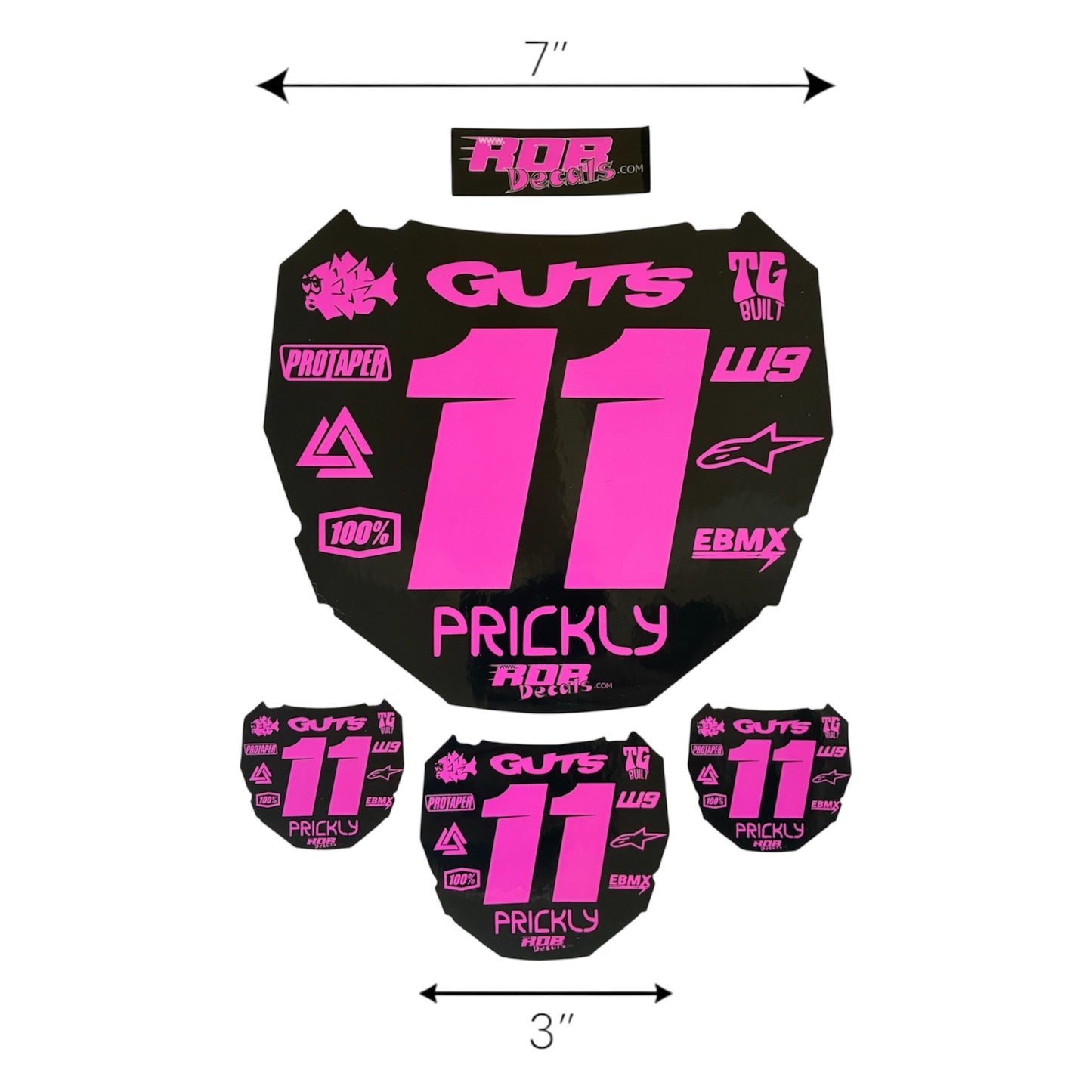 ODI Plate Decal — 11 Logo — Pink