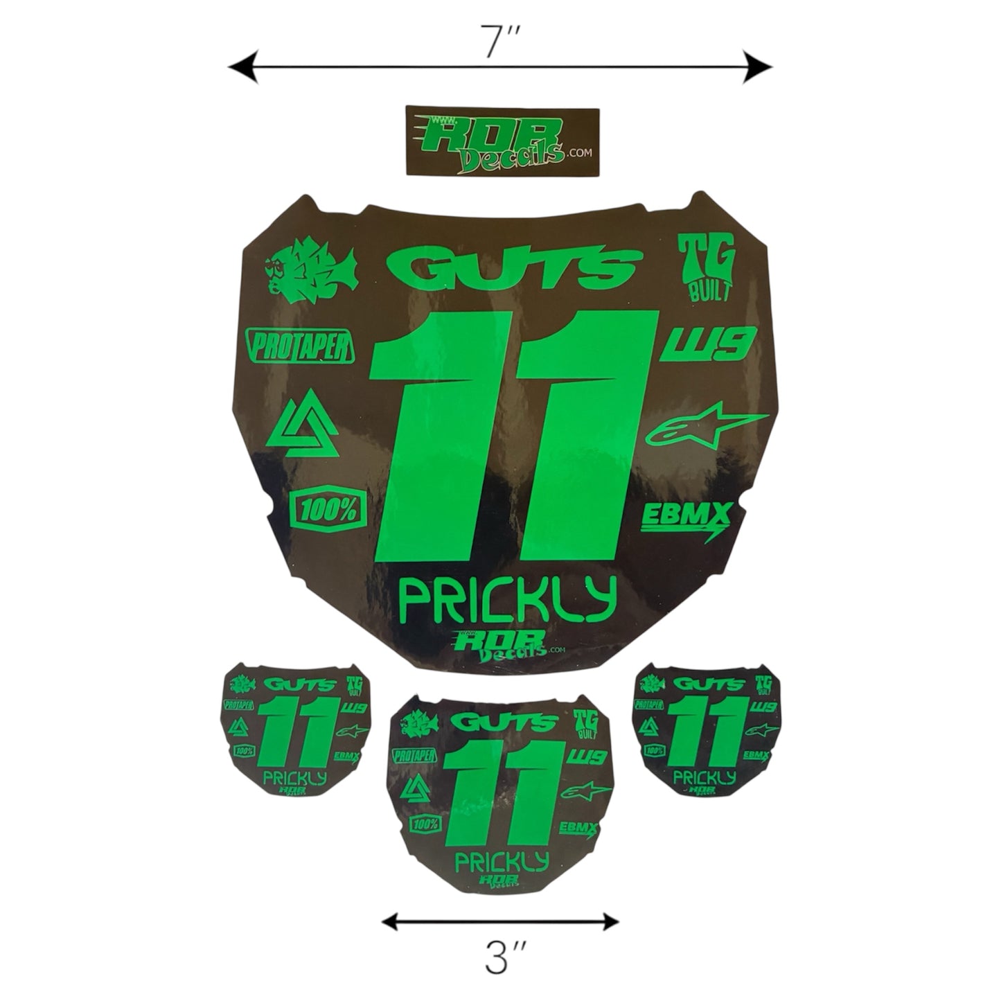 ODI Plate Decal — 11 Logo — Green