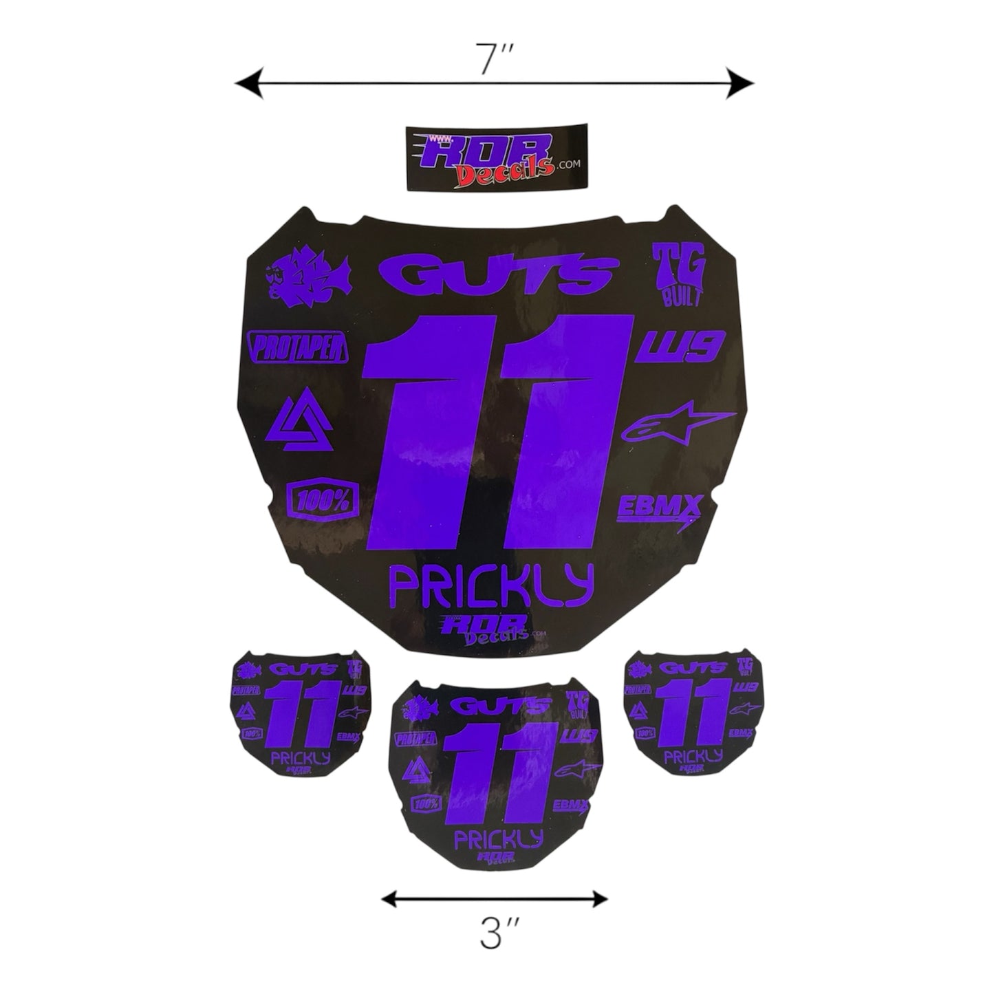 ODI Plate Decal — 11 Logo — Purple