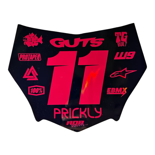 MotoCutz Style Front Number Plate Decal - 11 Logo - Talaria/  Surron/ E-Bike- Includes Free Mini Decals