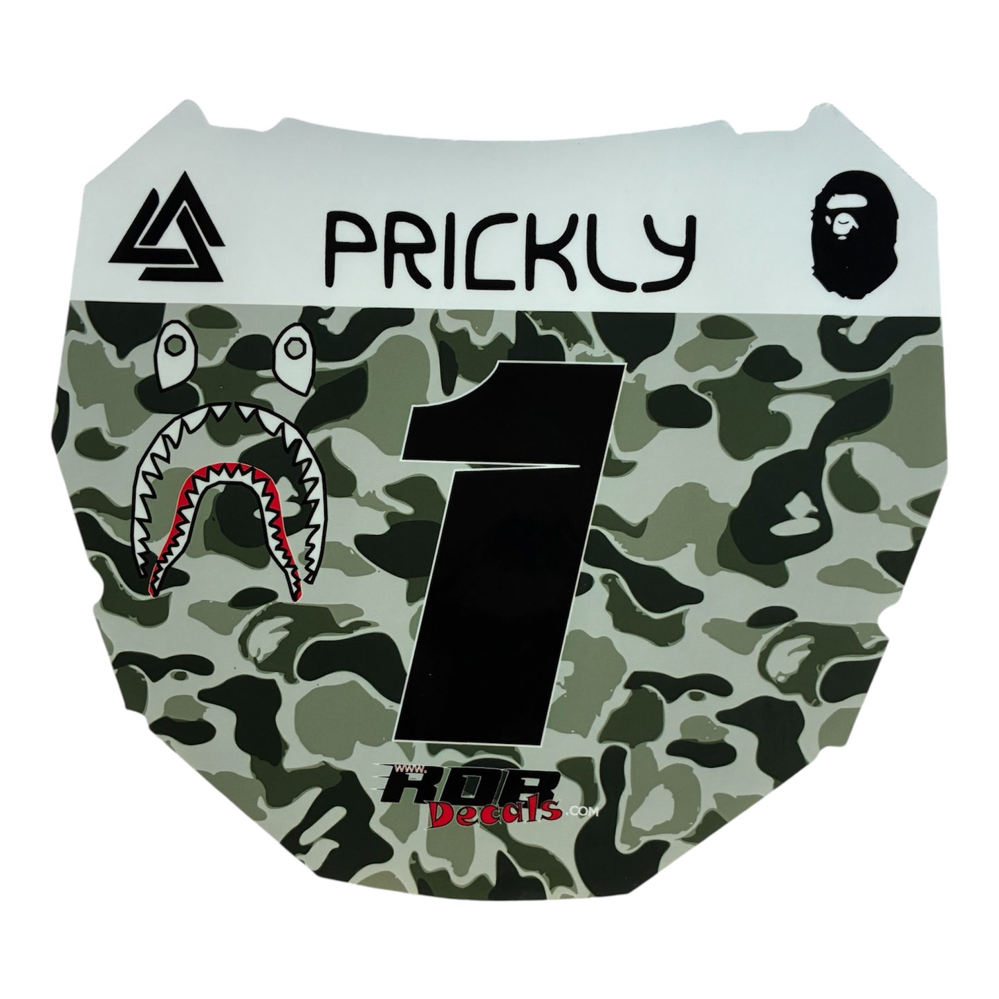 ODI Plate Decal — Gray Designer Camo