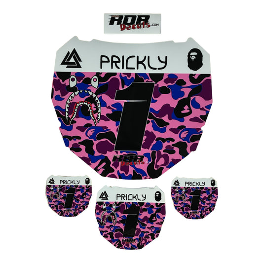 ODI Plate Decal — Purple/ Pink/ Blue Designer Camo