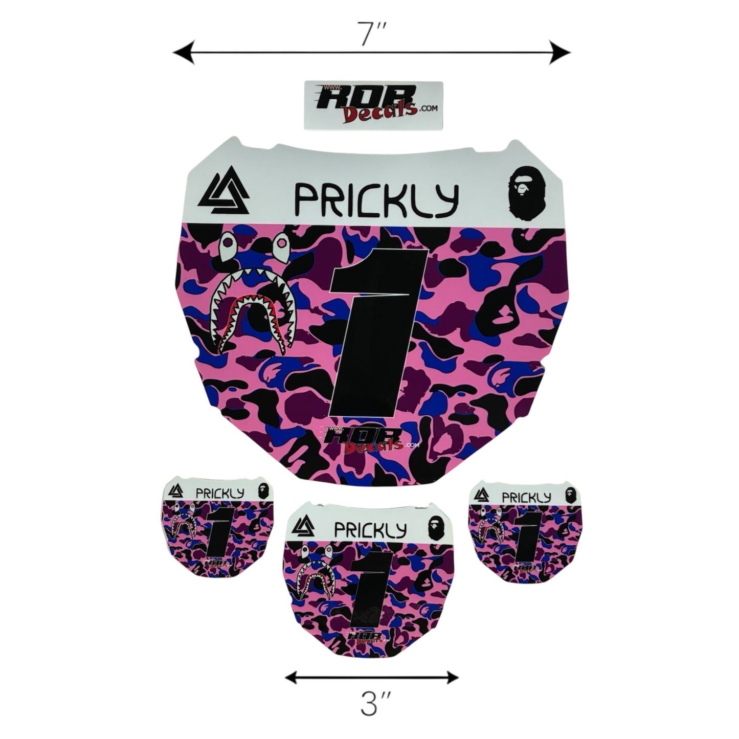 ODI Plate Decal — Purple/ Pink/ Blue Designer Camo