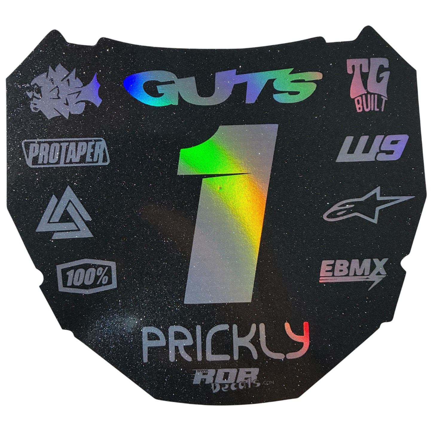 ODI Plate Decal — 11 Logo — Holograph Chrome