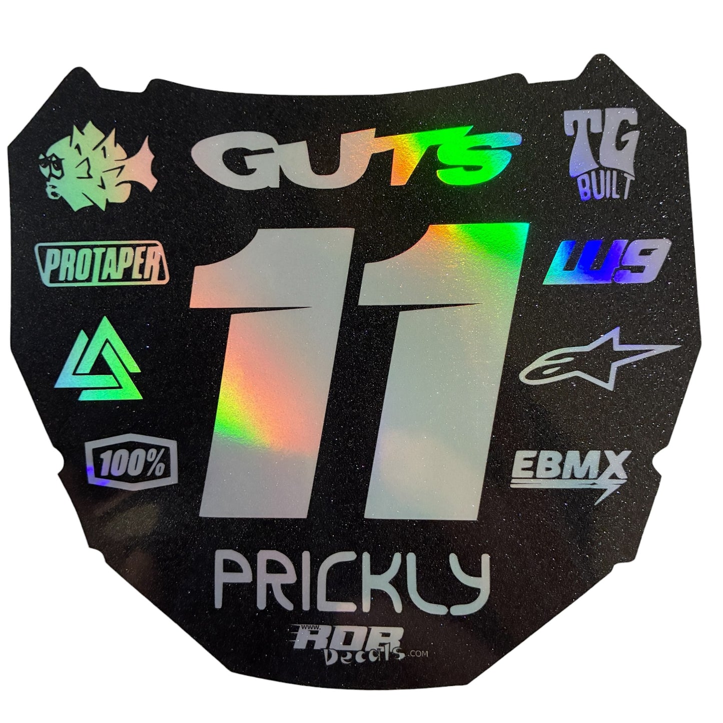 ODI Plate Decal — 11 Logo — Holograph Chrome