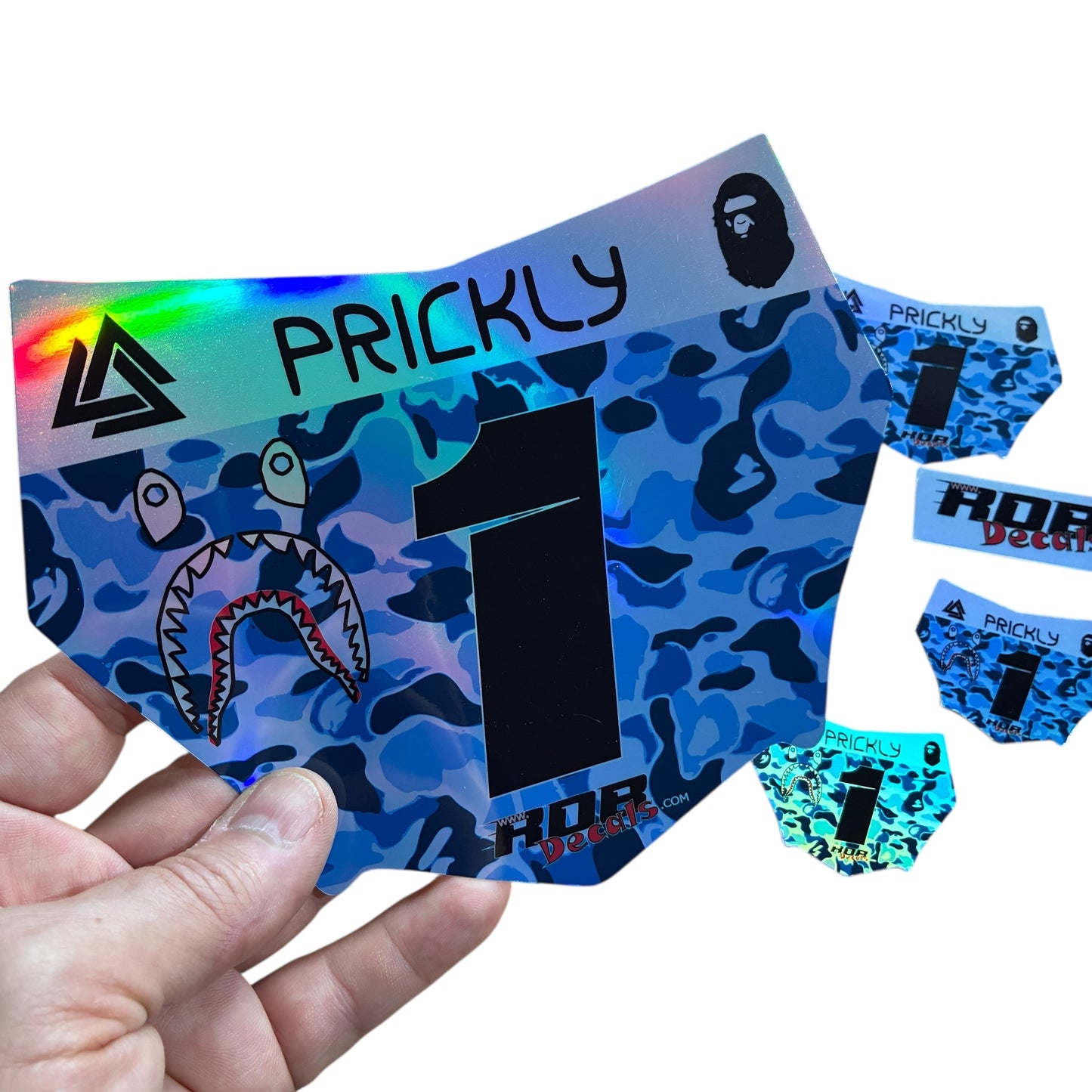 MotoCutz Plate Decals — Designer Camo
