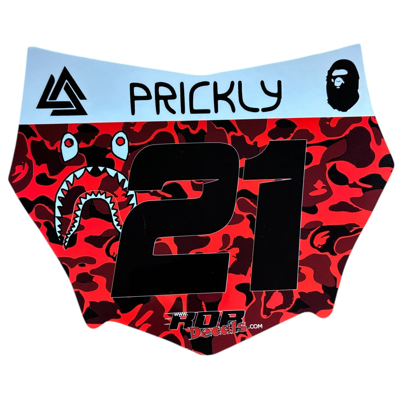 MotoCutz Plate Decals — Designer Camo