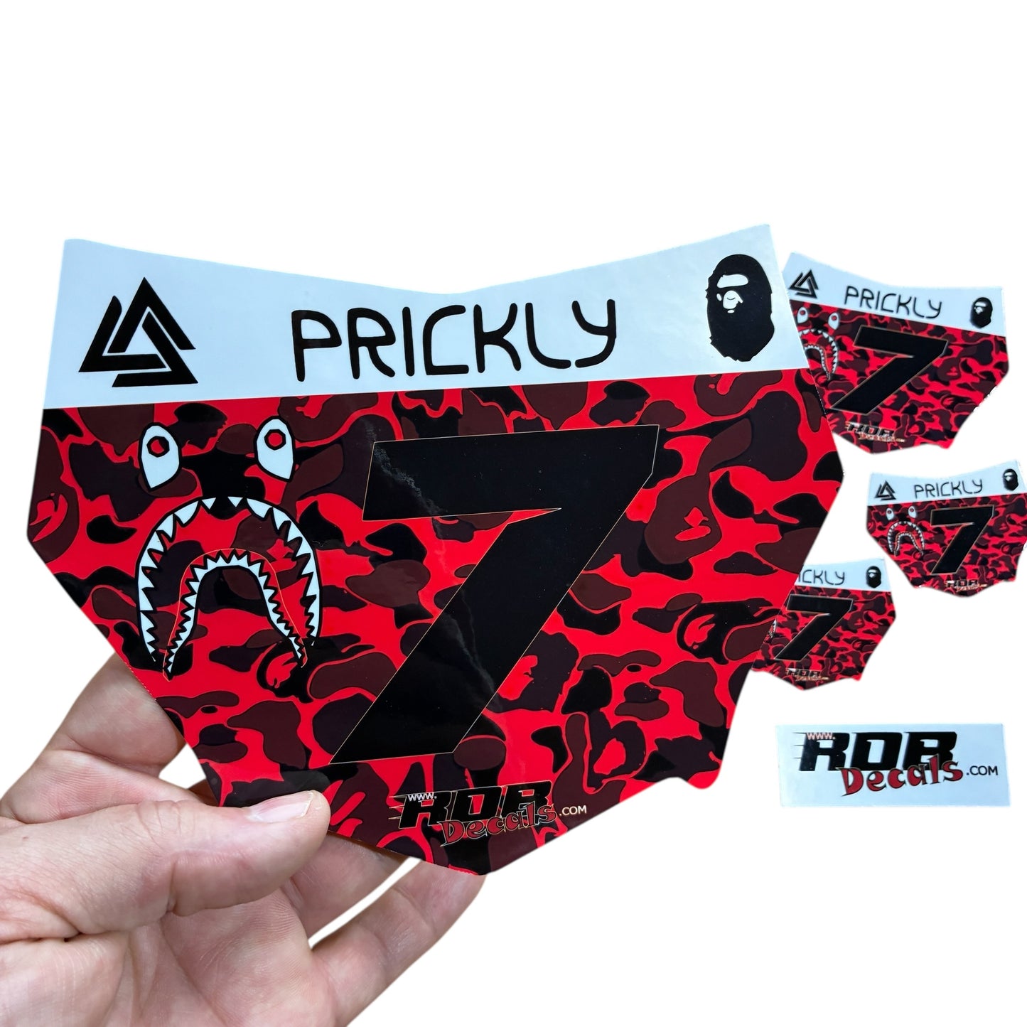 MotoCutz Plate Decals — Designer Camo