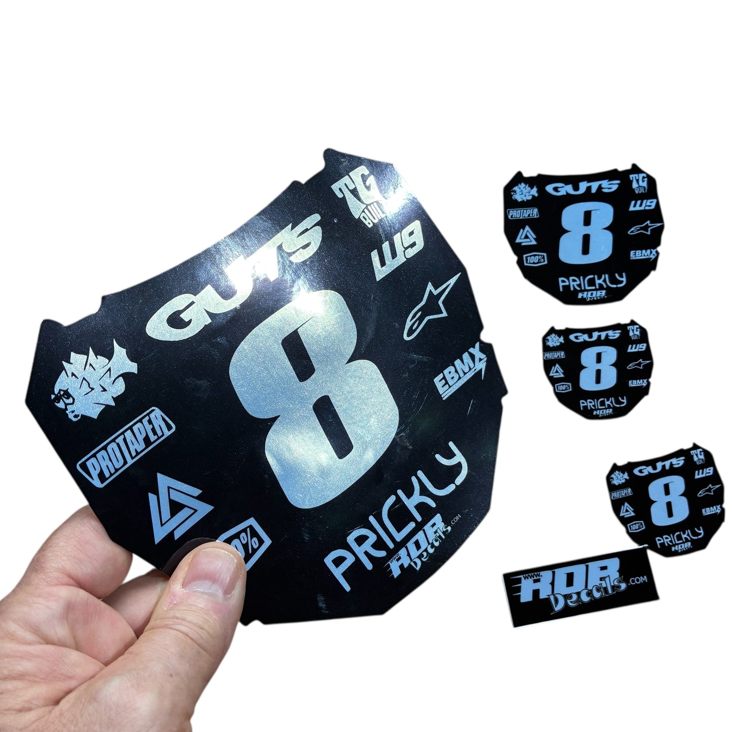 Metallic ODI Plate Decals👉 Choose Number & Color — 11 Logos Design