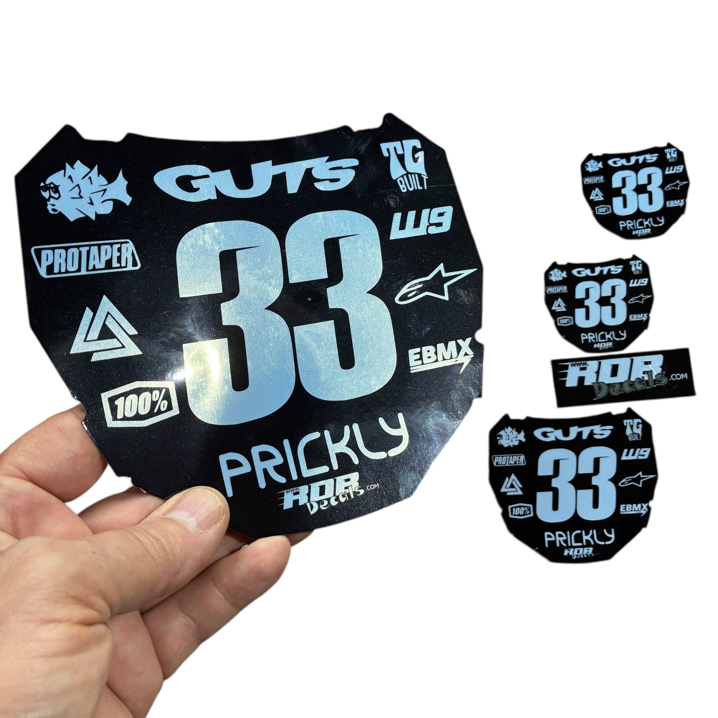 Metallic ODI Plate Decals👉 Choose Number & Color — 11 Logos Design